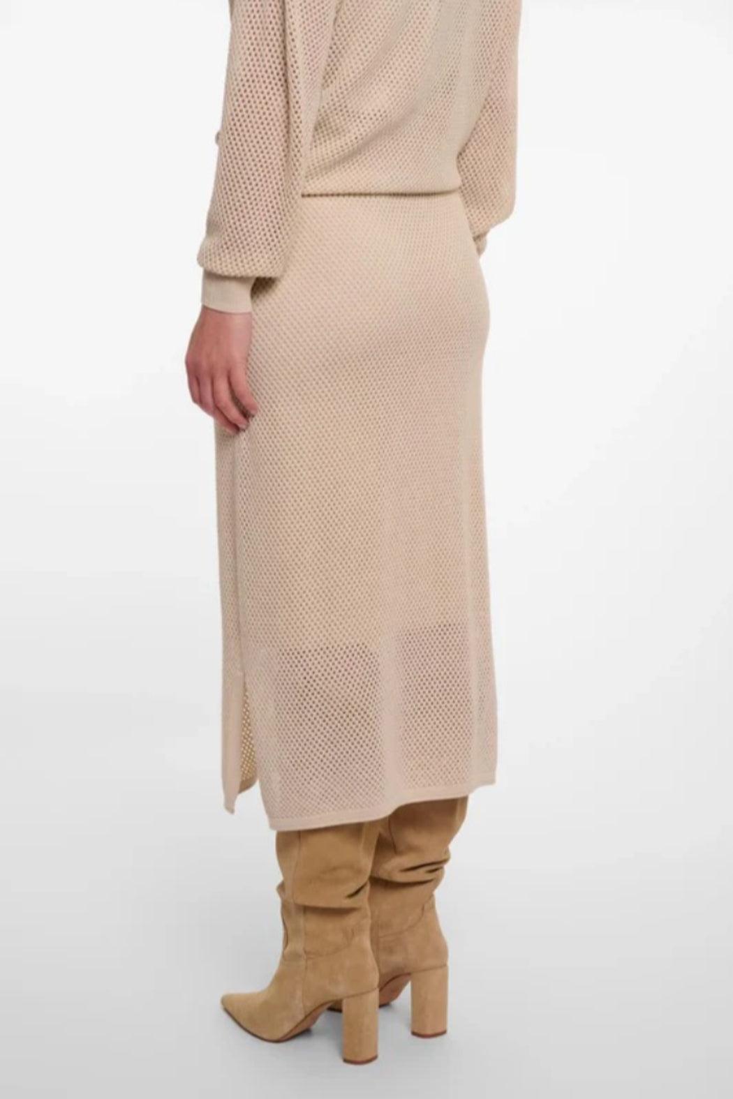 Birch Open Knit Midi Skirt Product Image