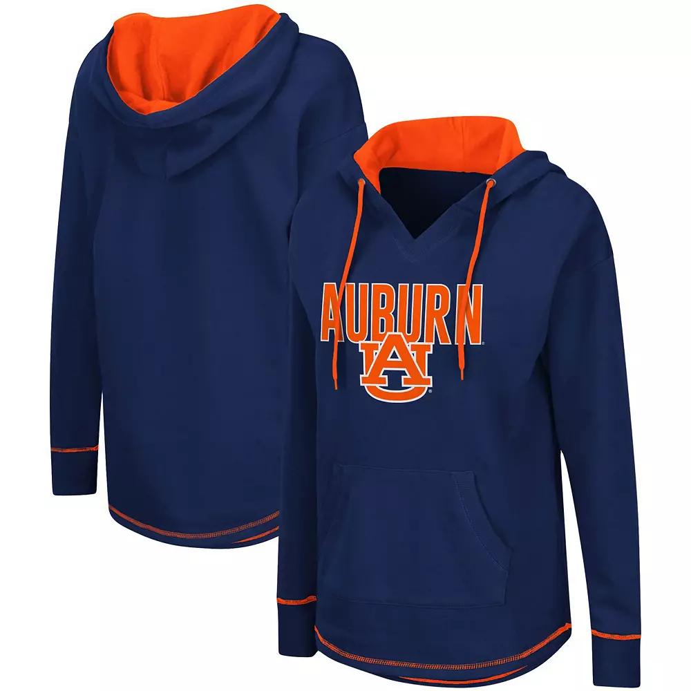 Women's Colosseum Navy Auburn Tigers Tunic Pullover Hoodie, Size: Medium, Blue Product Image