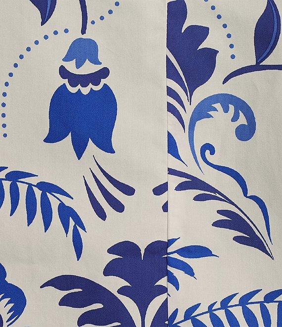 Sugarlips Plus Milagro Floral Printed Flutter Sleeve Pom-Pom-Trimmed Babydoll Blouse Product Image