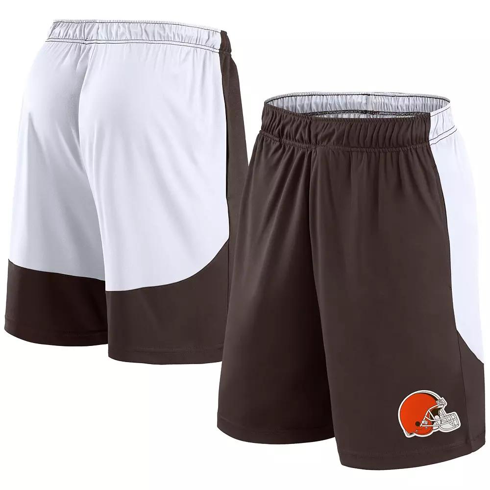 Men's Fanatics Brown/White Cleveland Browns Go Hard Shorts, Size: 3XL Product Image