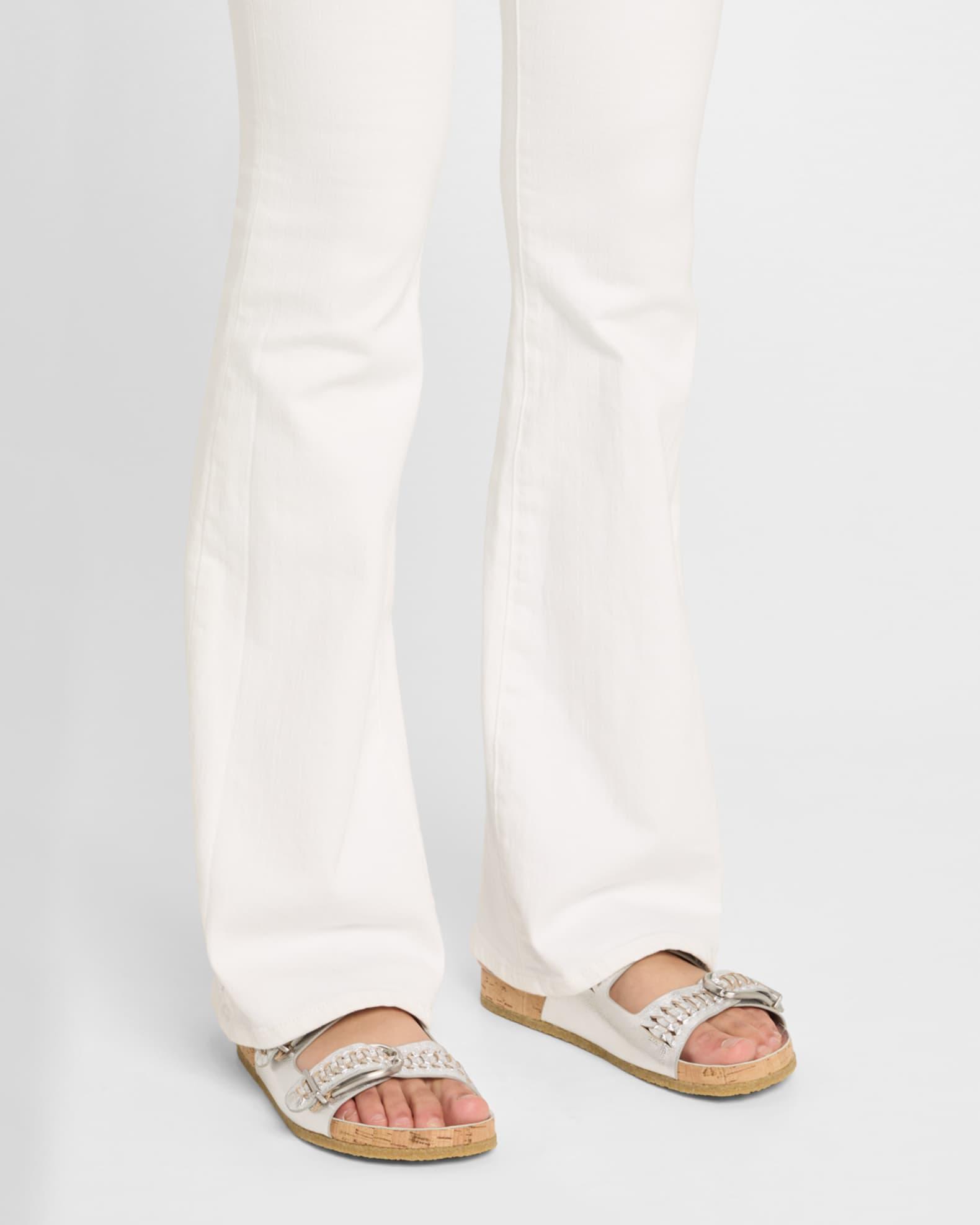 Paige Metallic Dual-Buckle Slide Sandals Product Image