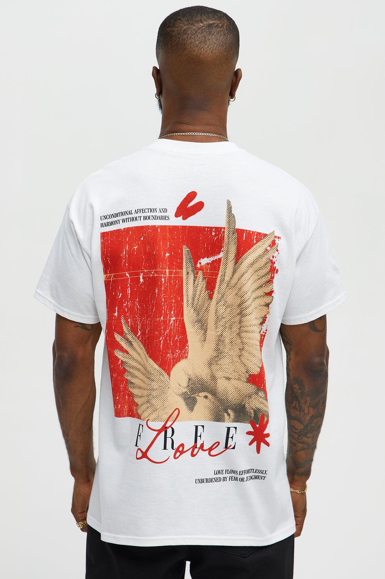 Free Love Dove Short Sleeve Tee - White Product Image