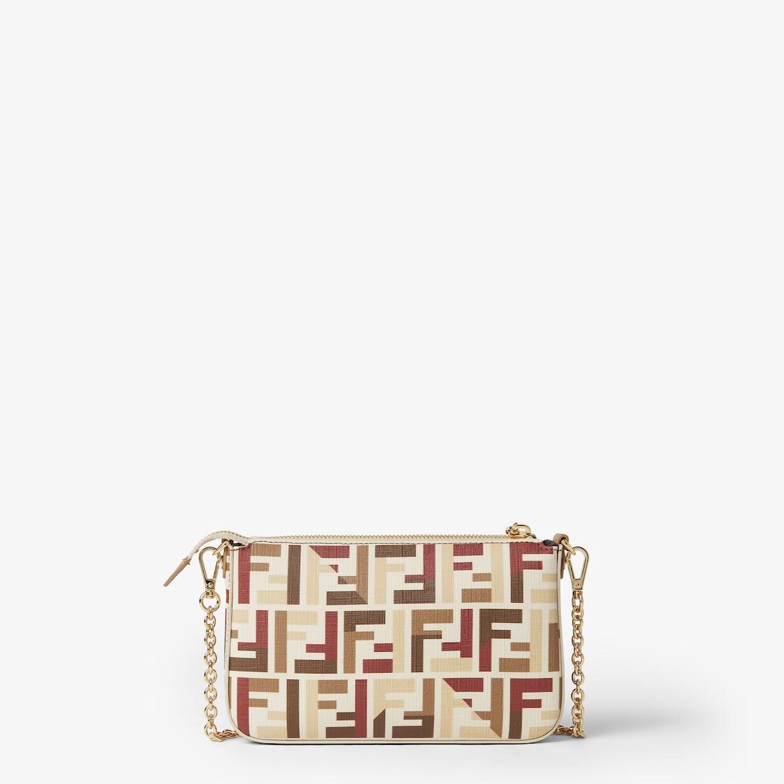 Baguette PouchPouch with chain in multicolor FF fabric Product Image