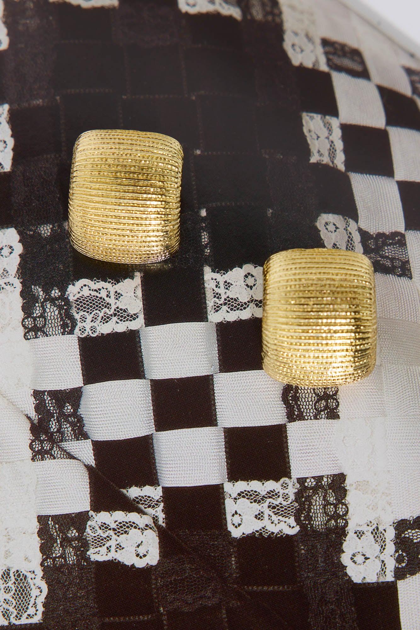 18k Gold Plated Classy Wardrobe Earrings Gold Product Image