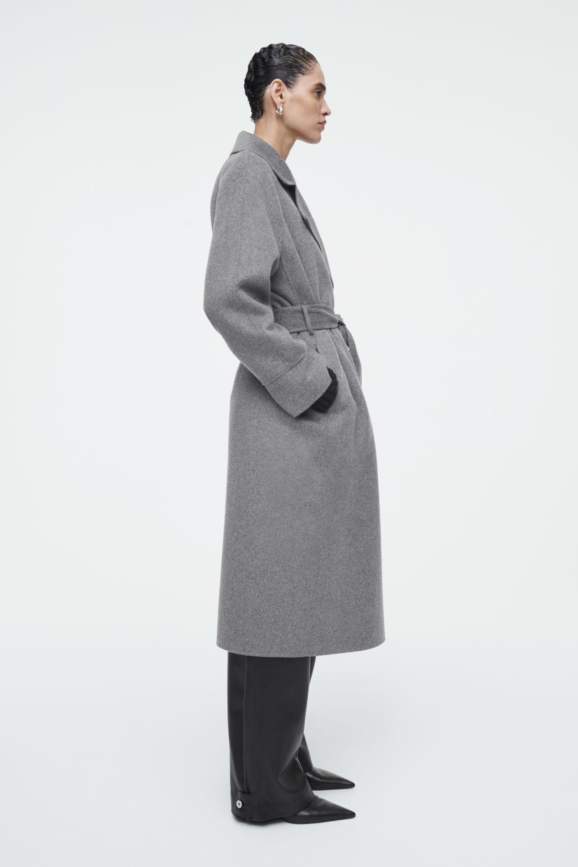BELTED DOUBLE-FACED WOOL COAT Product Image