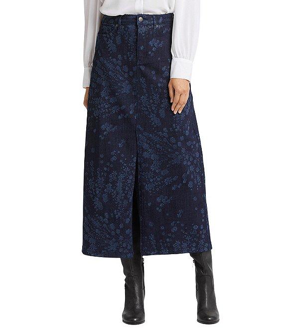 NYDJ High Rise A-Line Long Slit Skirt Product Image