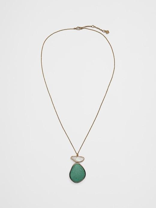 Mother of Pearl Stone Pendant Necklace Product Image