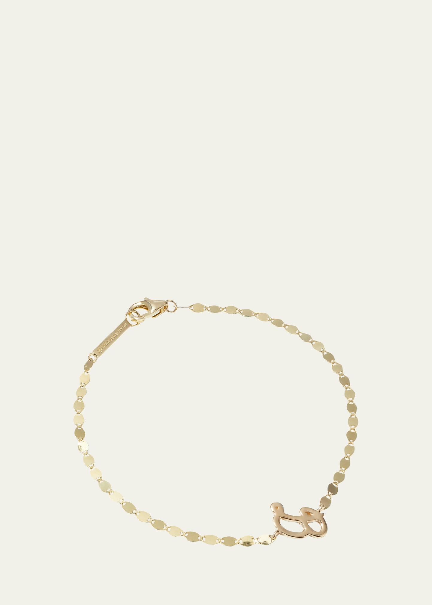 Micro Cursive Initial Bracelet Product Image