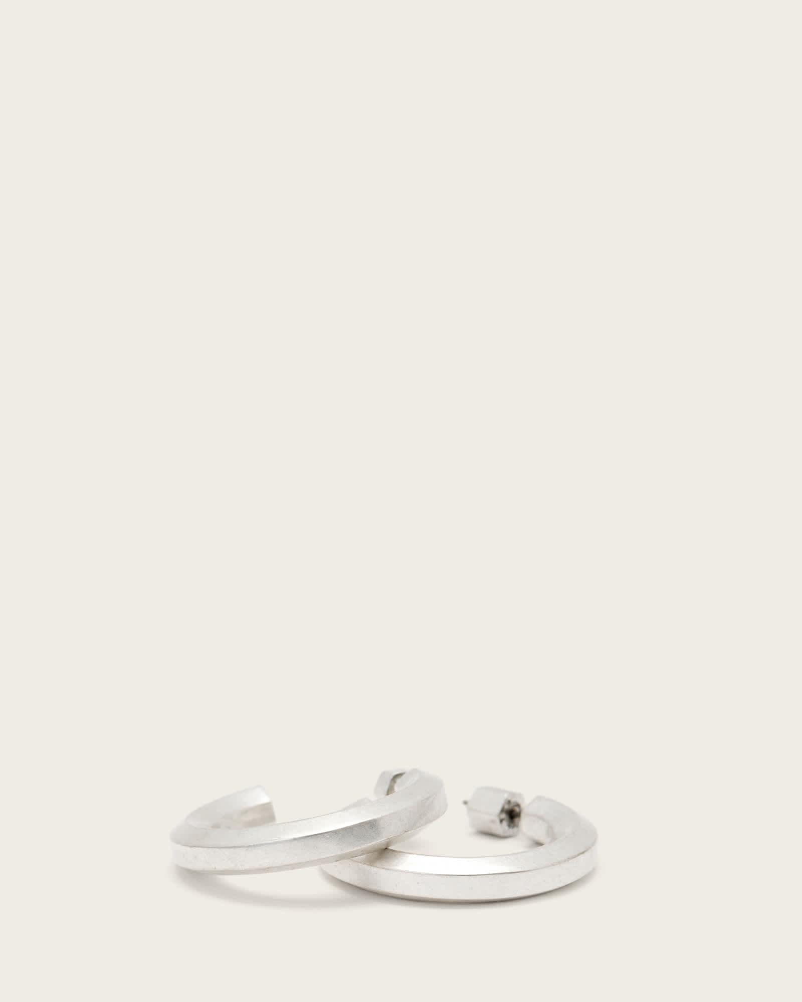 Ebby Hoop Earrings WARM SILVER | ALLSAINTS US Product Image