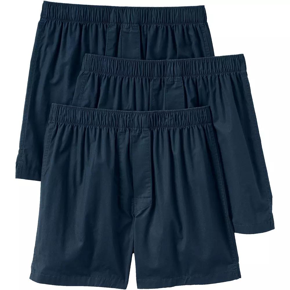 Men's Lands' End 3-Pack Essential Boxers,  Product Image