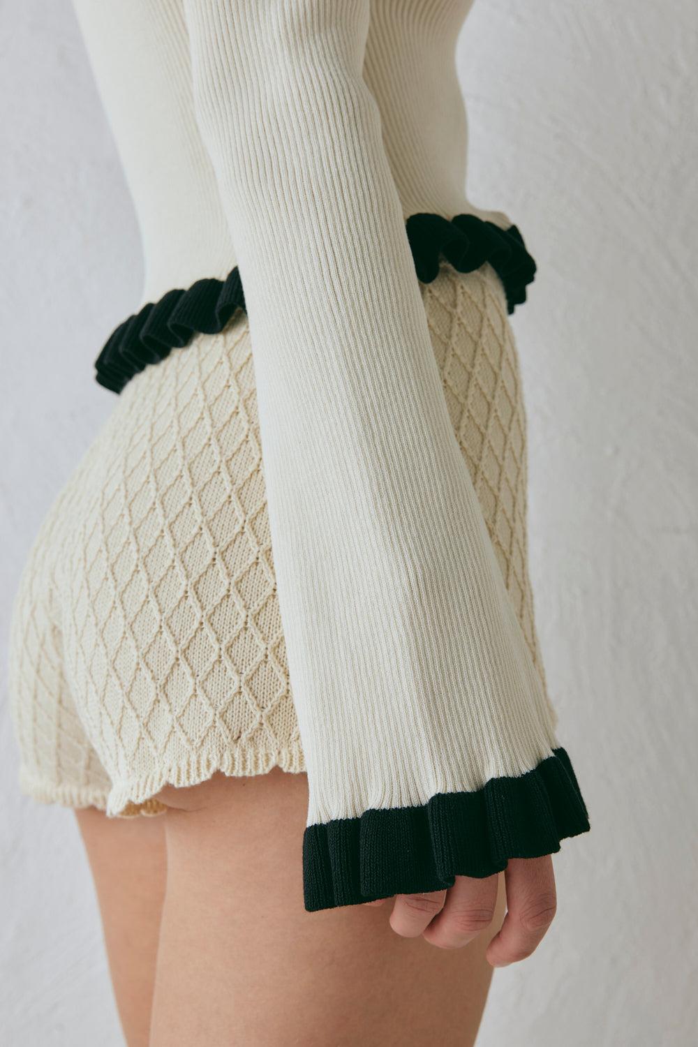 Zoey Knit Top Cream Product Image