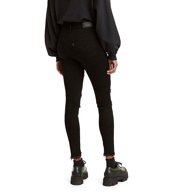 Levi's® 720 Distressed Frayed Hem High Rise Super Skinny Jeans Product Image