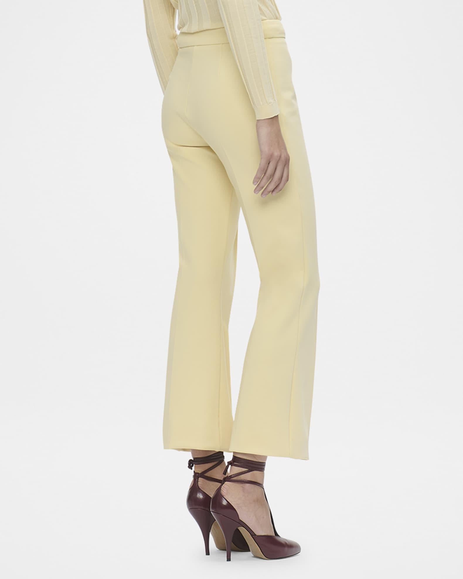 Lola Cropped Pintuck Flare-Leg Pants Product Image