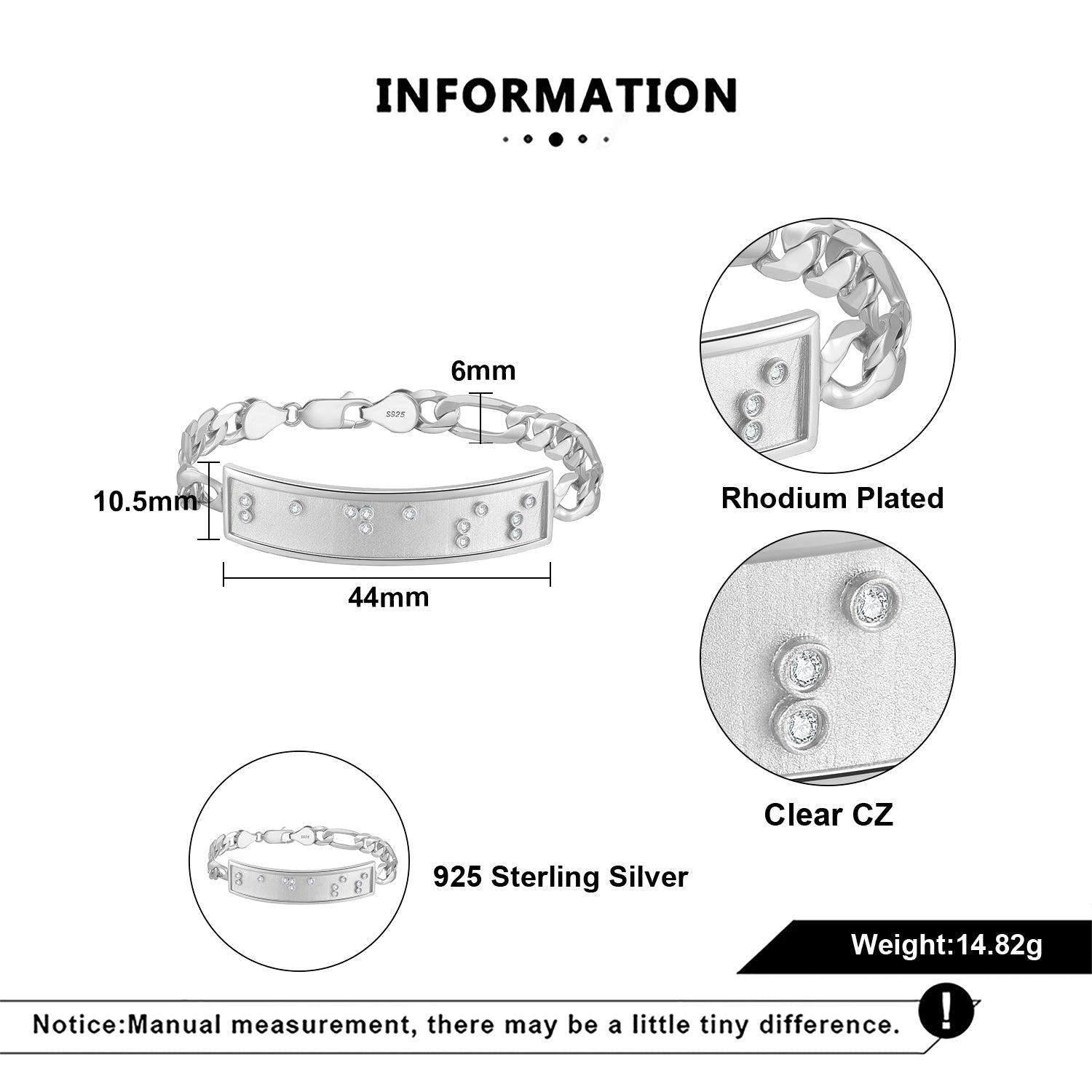 Touchstone Bestie ID Link Bracelet in Silver Product Image