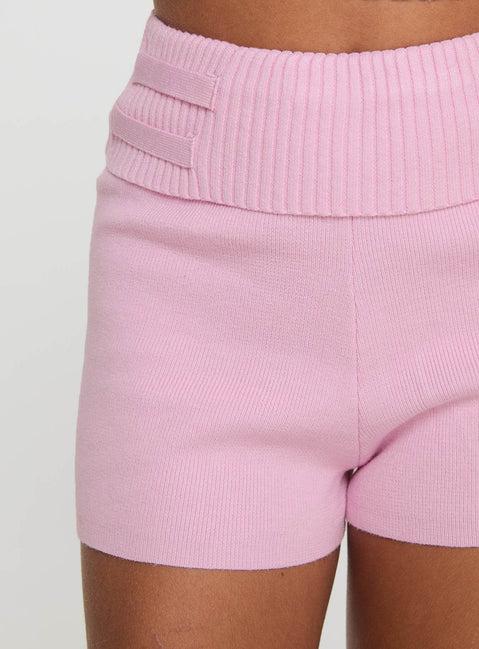 Jhett Knit Shorts Pink Product Image