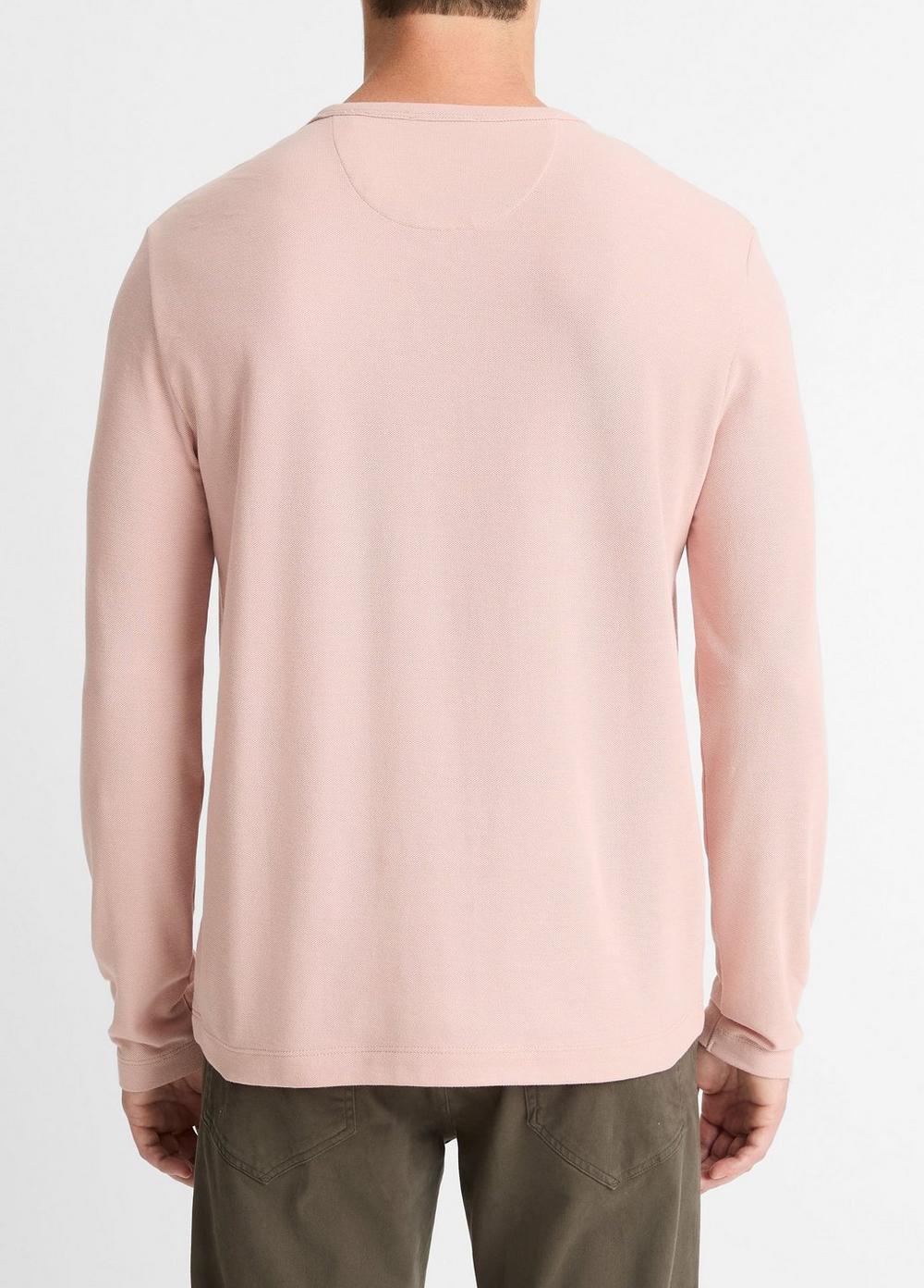 Pima Cotton Piqué Long-Sleeve T-Shirt Product Image