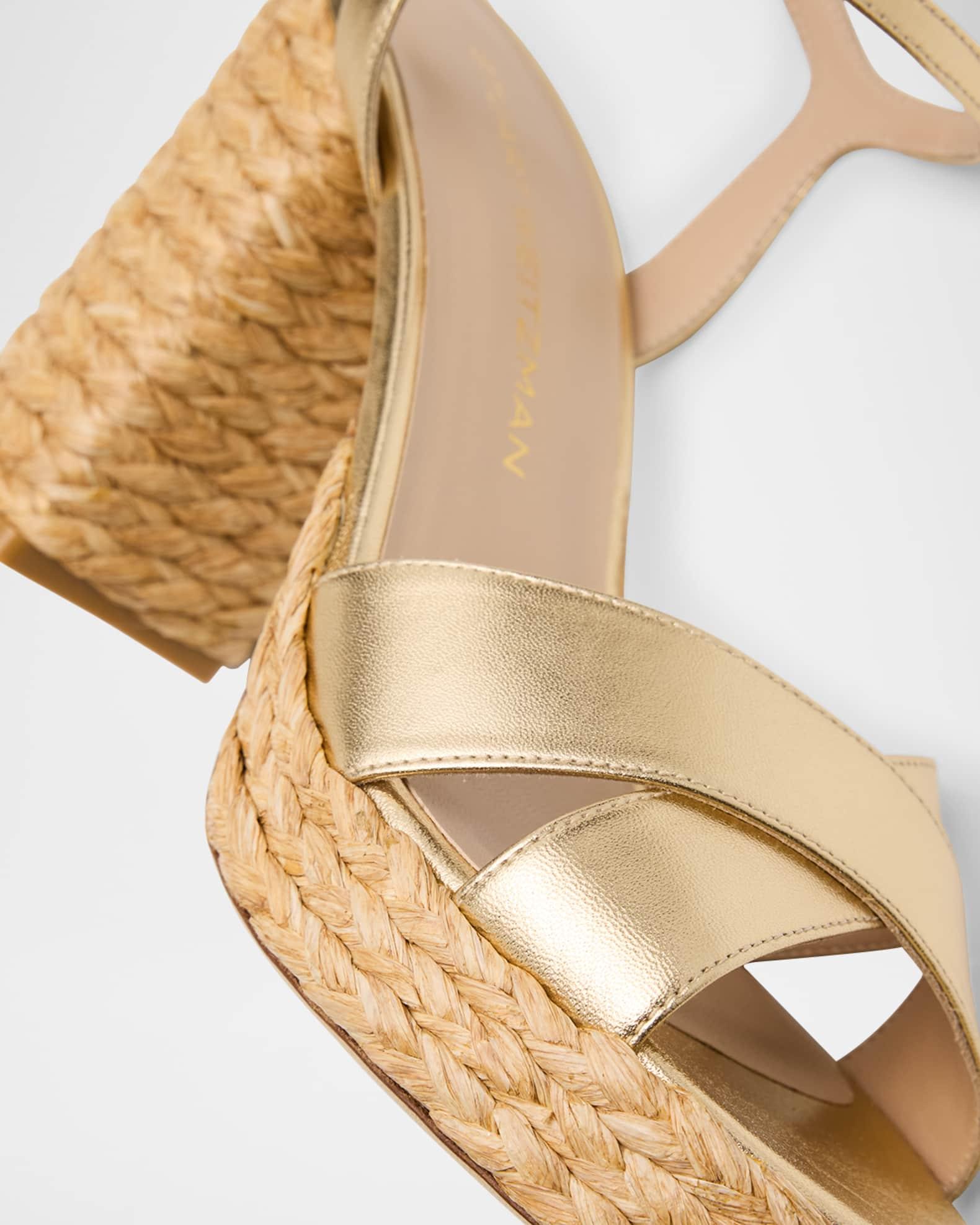 Dayna Metallic Crisscross Platform Sandals Product Image