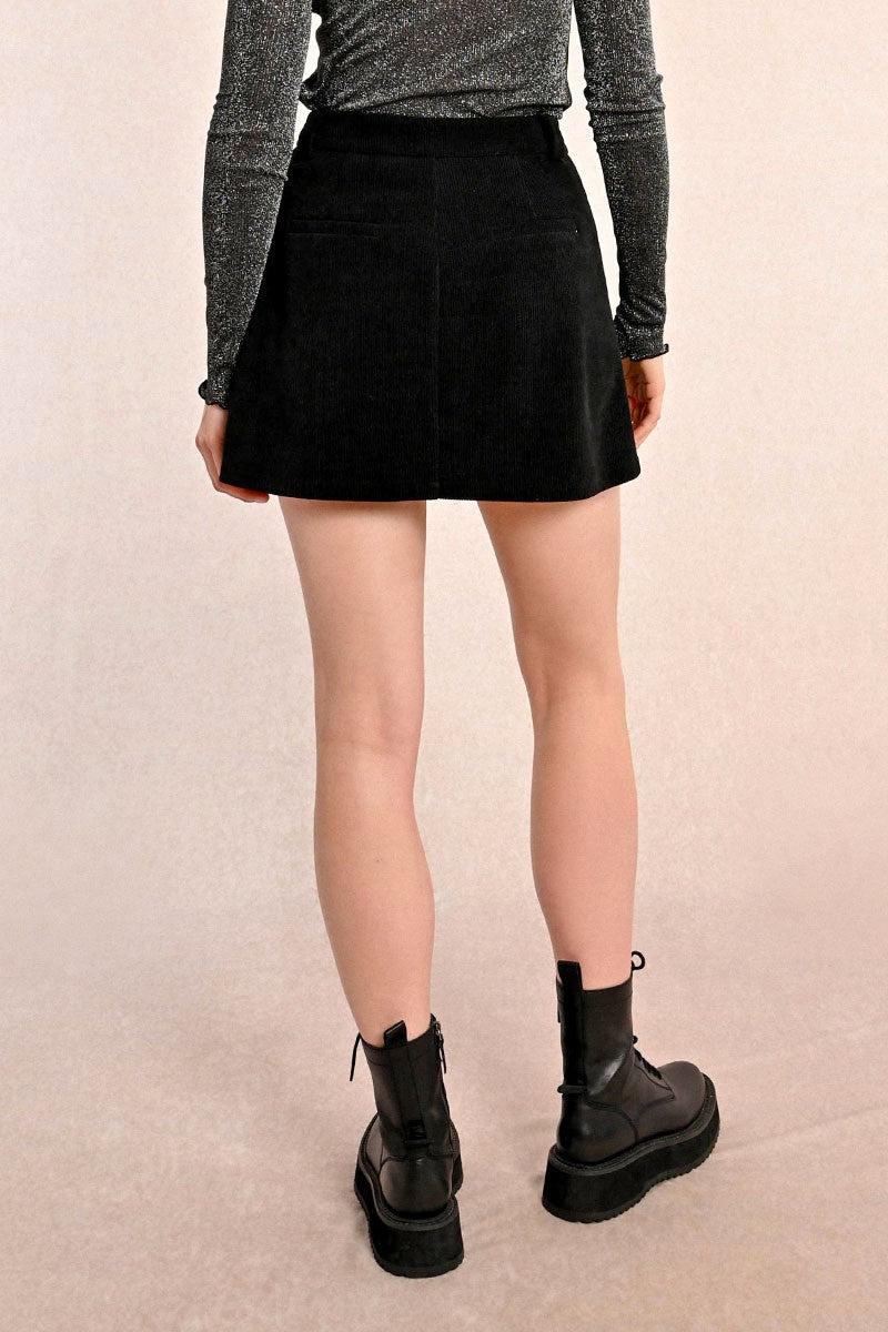Short Skirt Pleated in Velvet Product Image