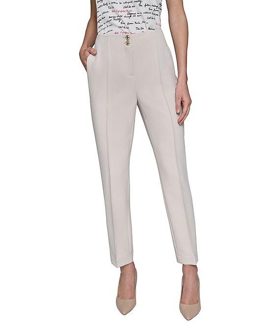 KARL LAGERFELD PARIS Slim Leg Double Button Ankle Pants Product Image