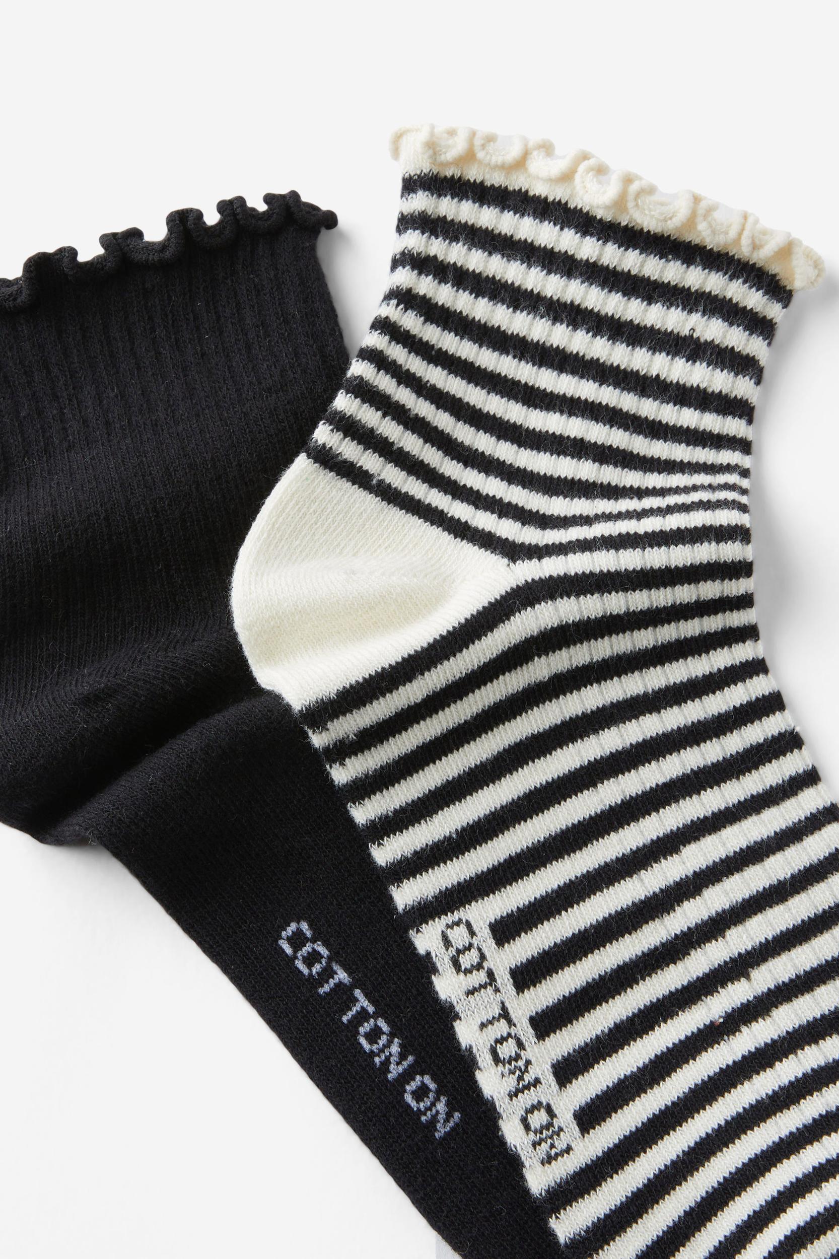 The Perfect Pair Frill Rib Ankle 2Pk Product Image