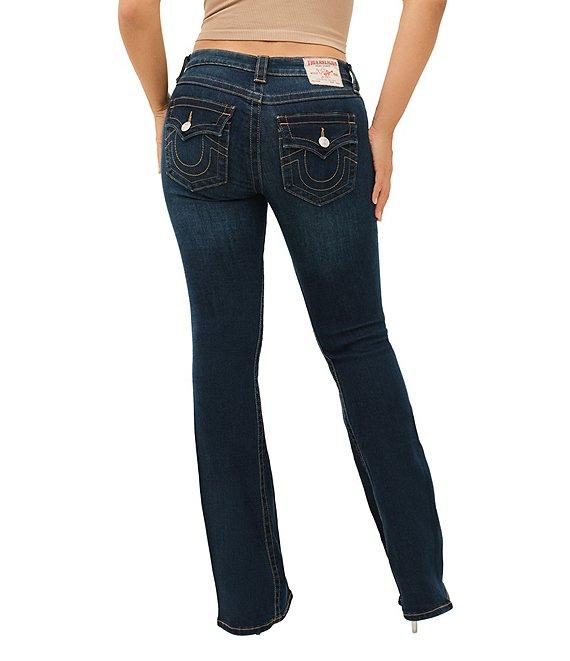 True Religion Joey Denim Mid Rise Flare Flap Pocket Jeans Product Image