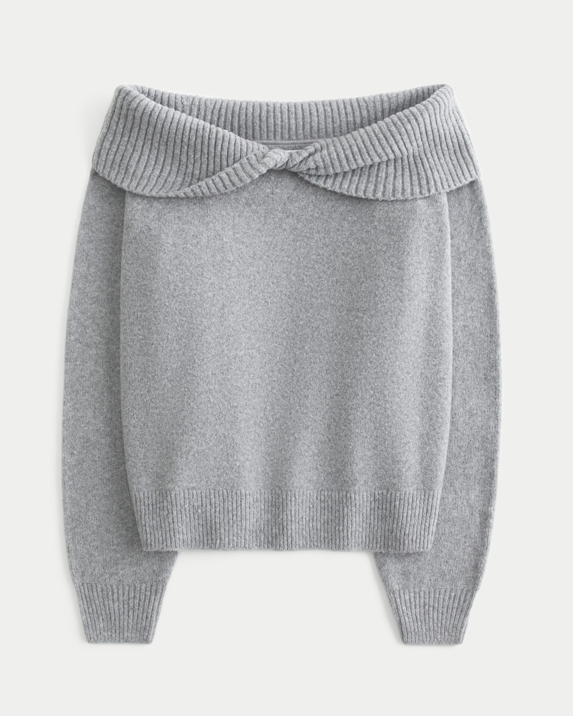 Hollister Comfy Cloud Off-the-Shoulder Twist Sweater Product Image