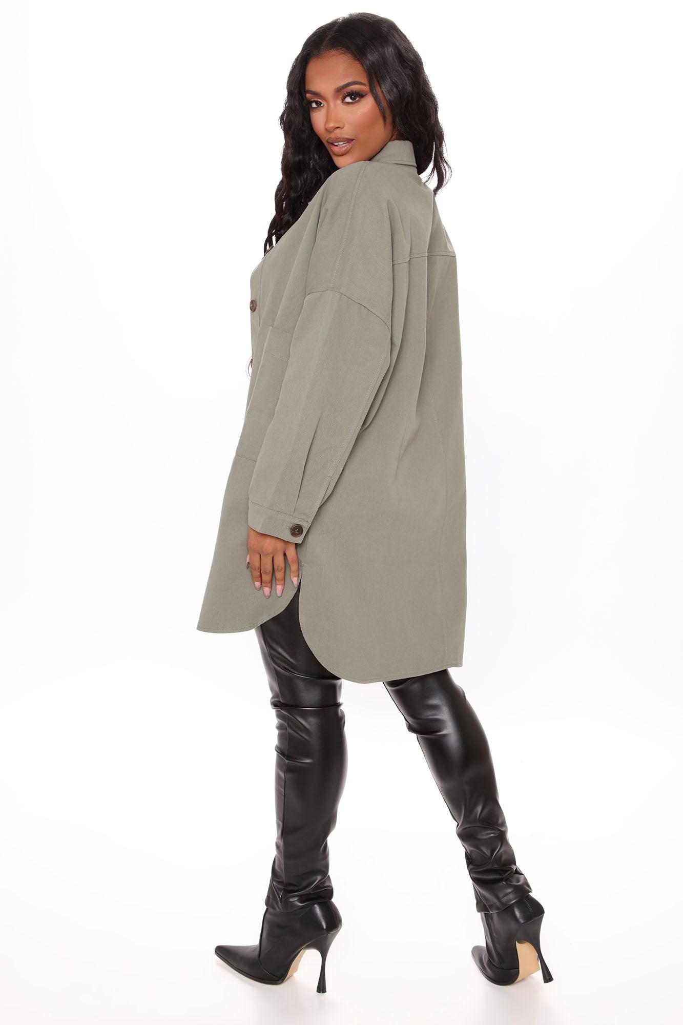 Daleyza Shacket - Olive Product Image