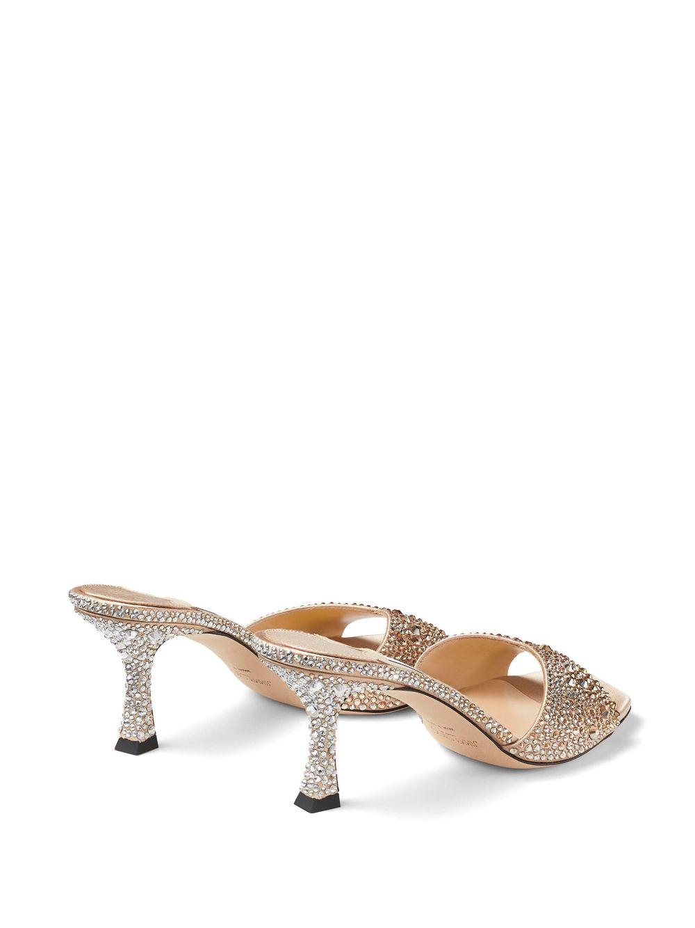 JIMMY CHOO Golden Crystal Heels In Beige O Tan Product Image
