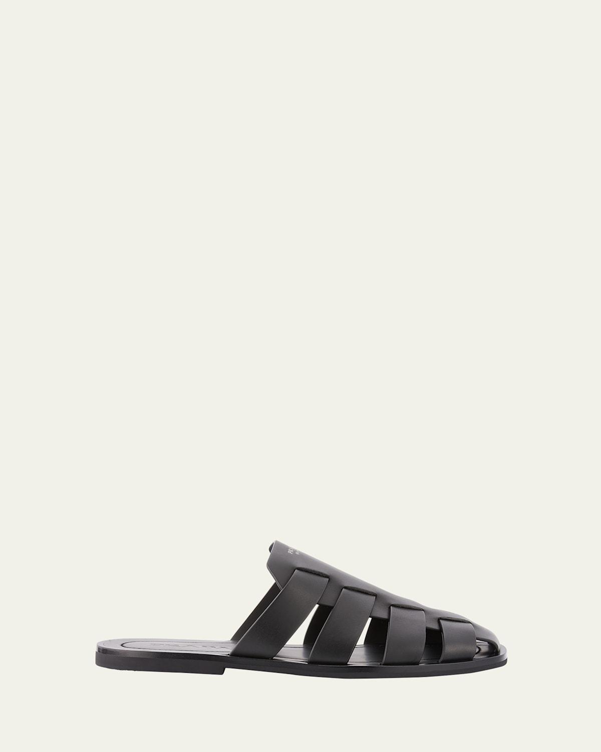 Men's Leather Fisherman Slide Sandals Product Image