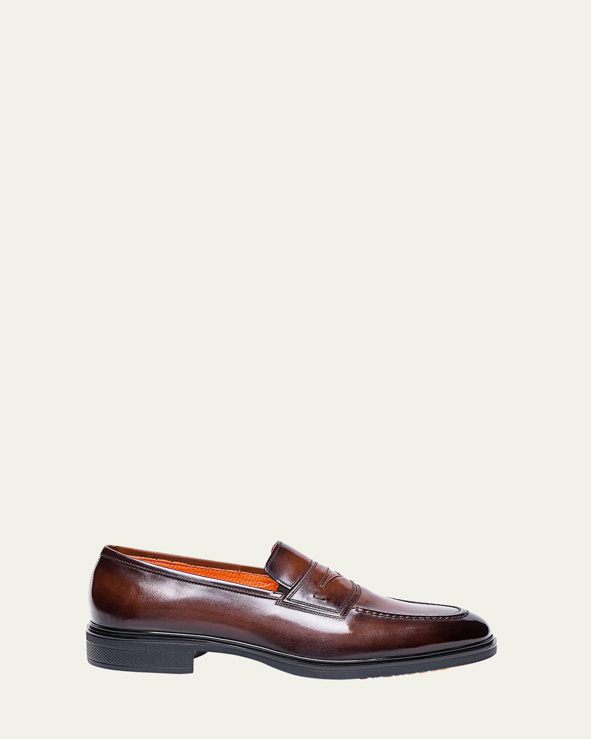 Mens Easy Leather Cap-Toe Oxfords Product Image