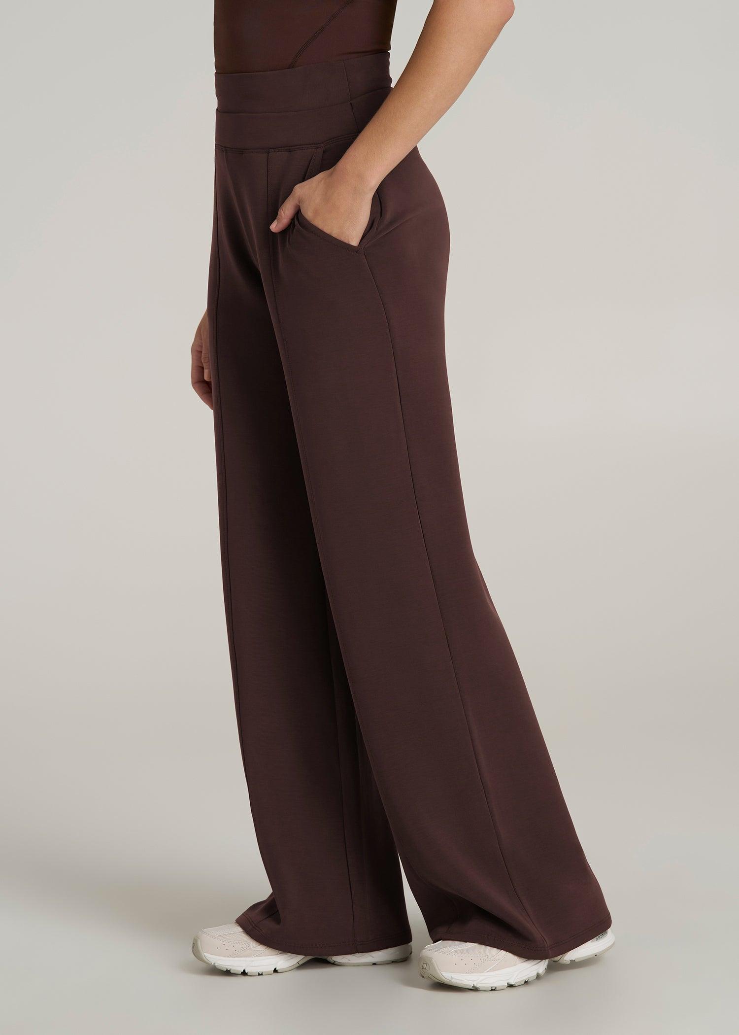 Soft Motion Wide Leg Ultra High Rise Pant for Tall Women in Espresso Female Product Image
