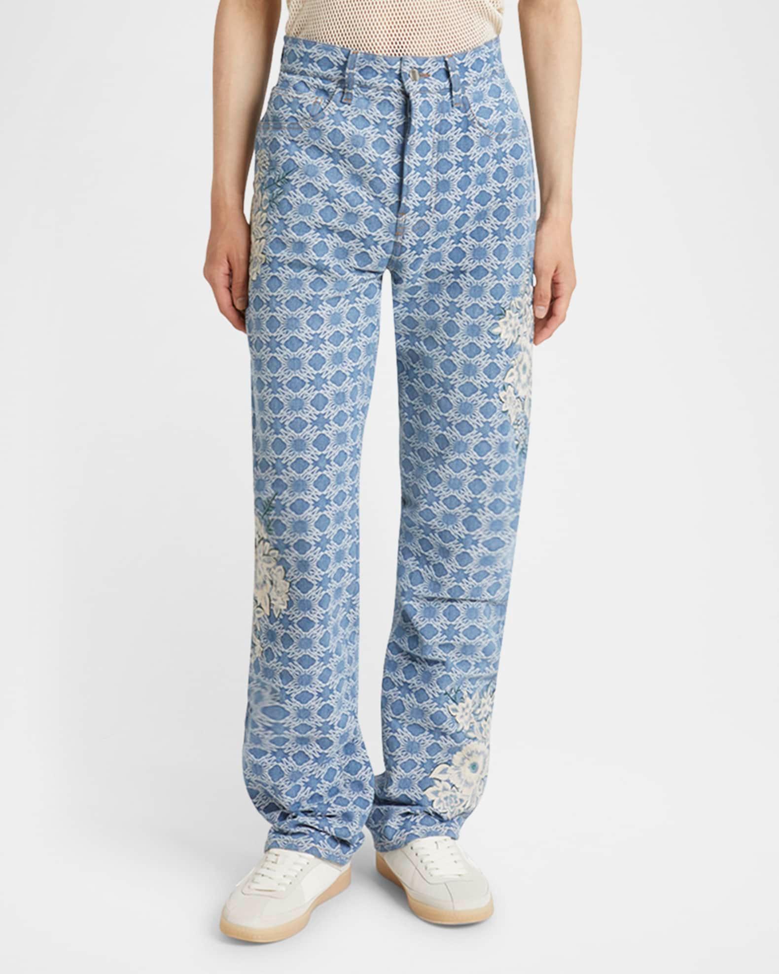 Men's Floral Embroidered MA Quad Jeans Product Image