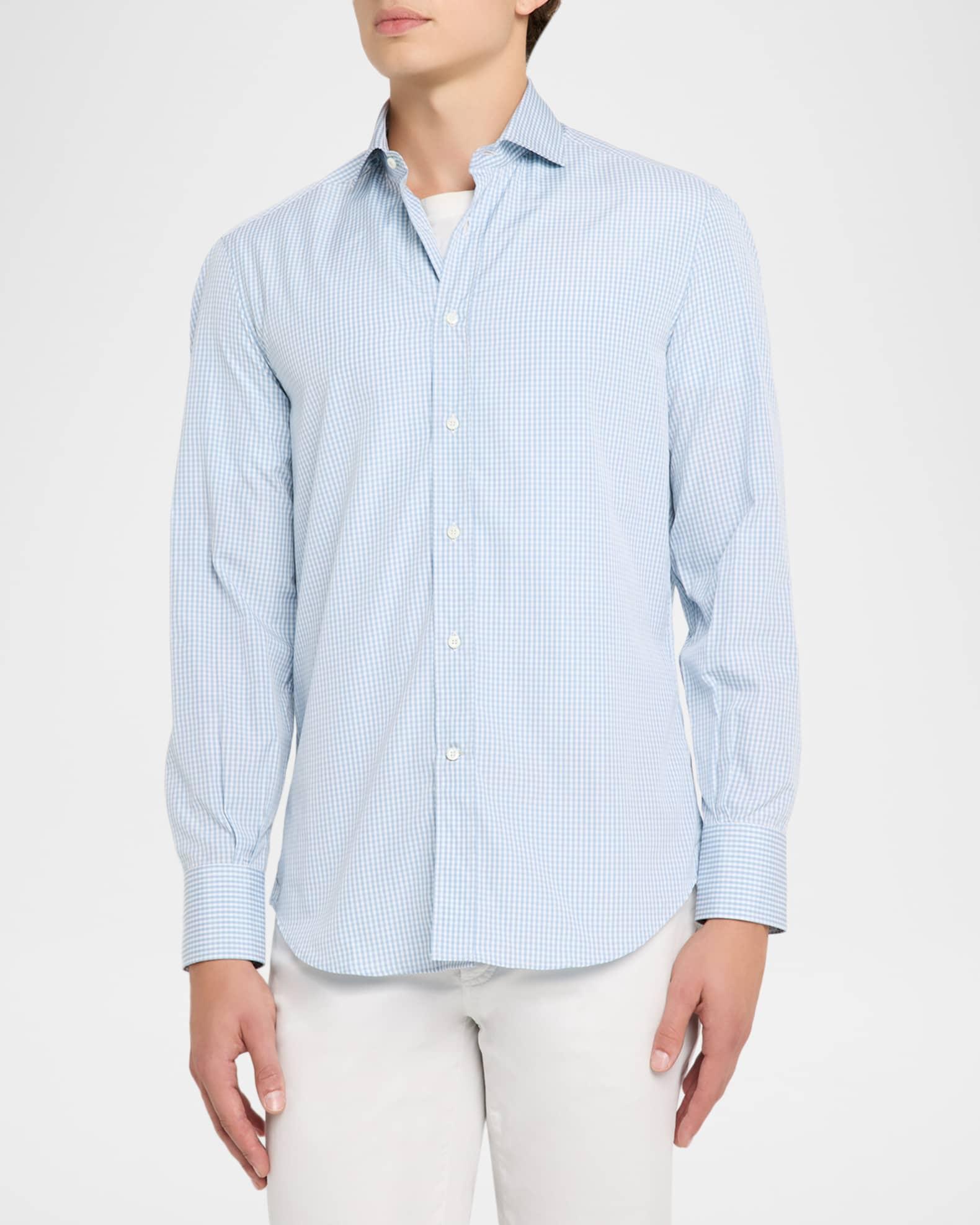 Men's Gingham Check Long-Sleeve Shirt  Product Image