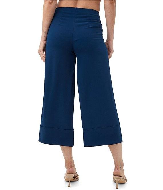 Trina Turk Bahooka Georgette High Waits Wide Leg Cropped Pants Product Image