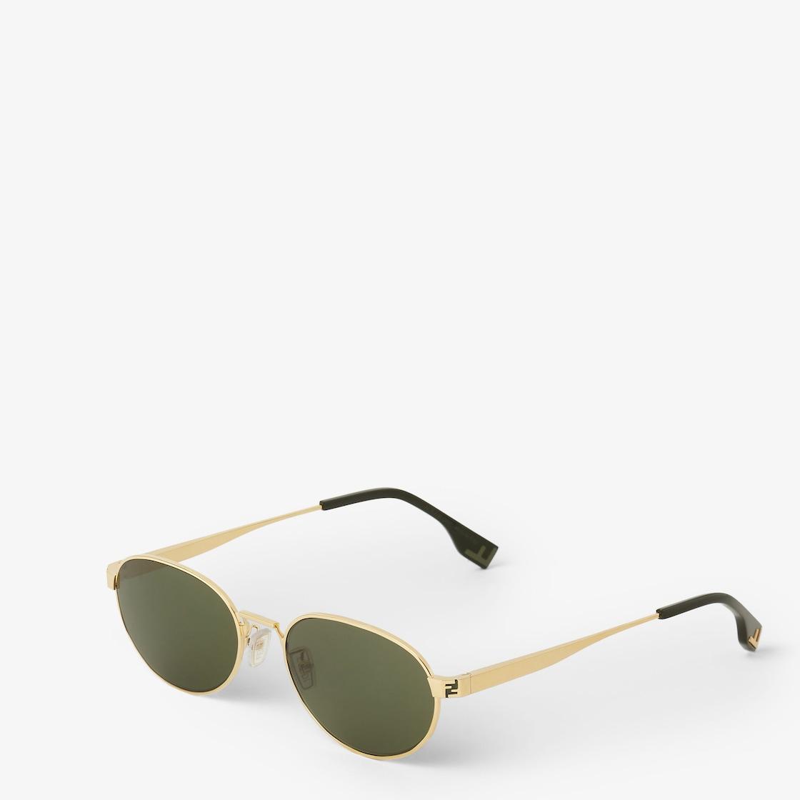 Fendi SkyGold-colored metal sunglasses Product Image