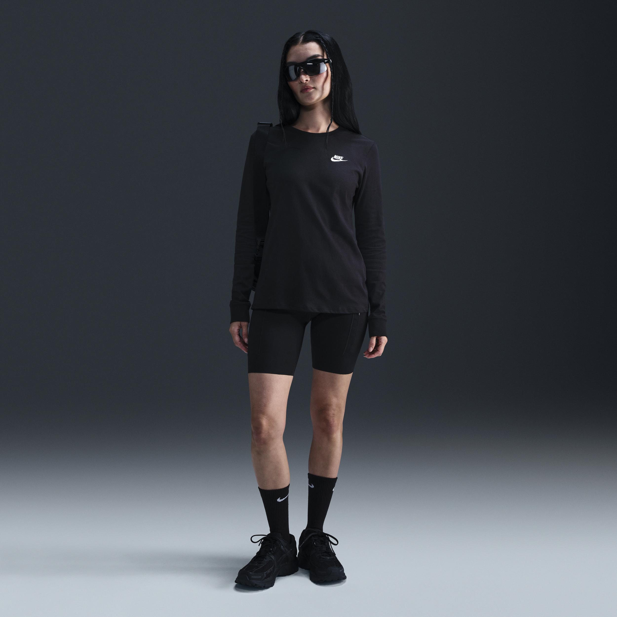Womens Nike Sportswear Club Long-Sleeve T-Shirt | HF0780-010 Product Image