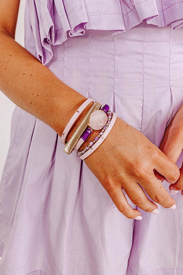 Blissful Break Magnetic Bracelet In Dusty Purple Product Image