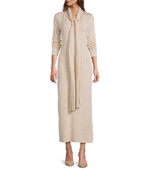 Antonio Melani Joselyn V-Neck Long Sleeve Scarf Maxi Dress Product Image
