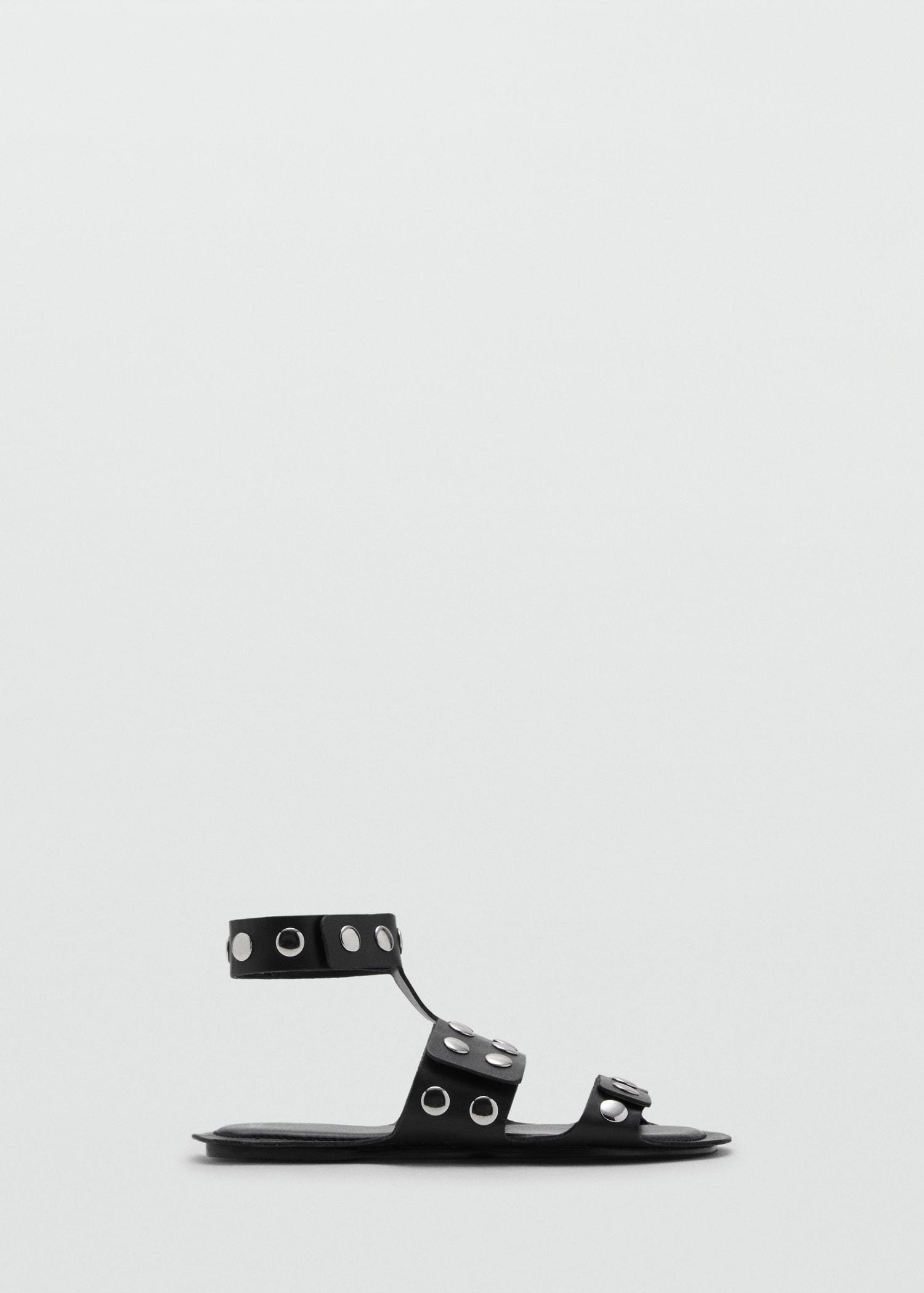 Studded leather sandals - Women | MANGO USA Product Image