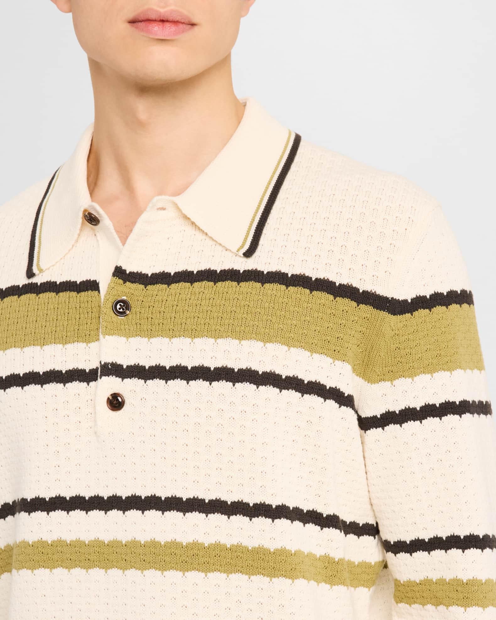 Men's Alfie Striped Knit Polo Shirt Product Image