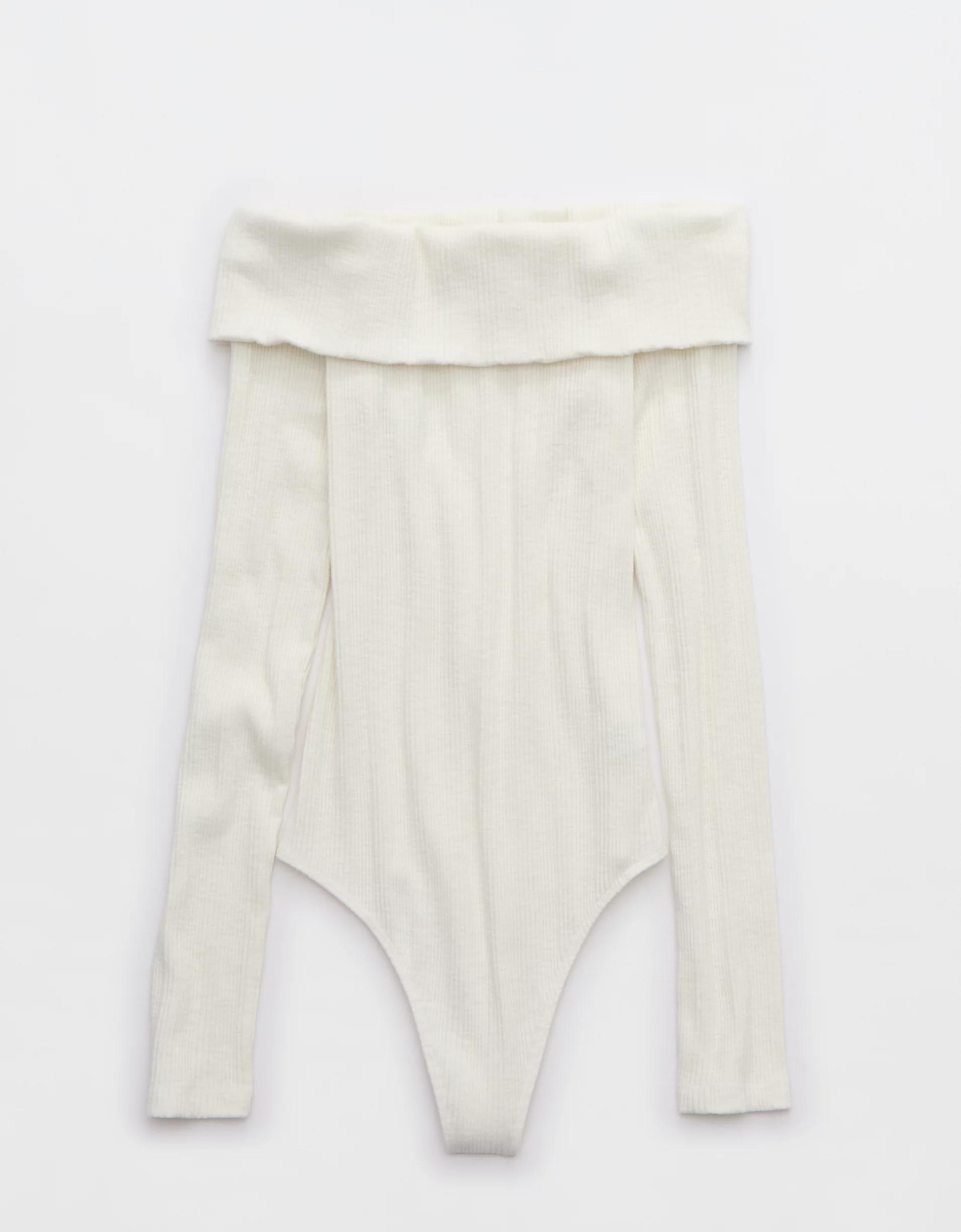 Aerie Long Sleeve Off The Shoulder Bodysuit Product Image