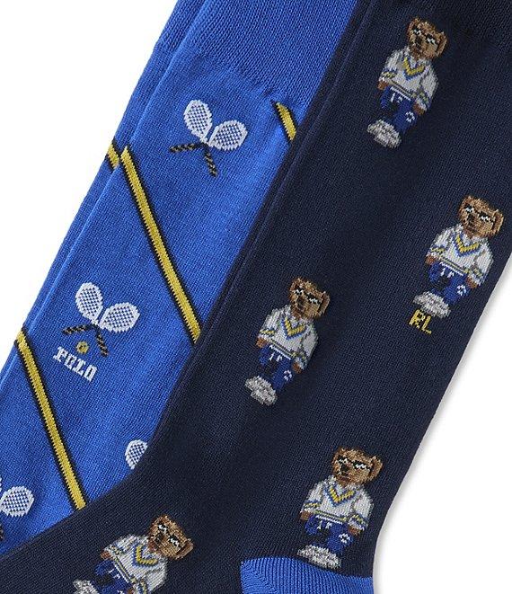 Polo Ralph Lauren Athletic Club Mini Bears Dress Socks 2-Pack Product Image