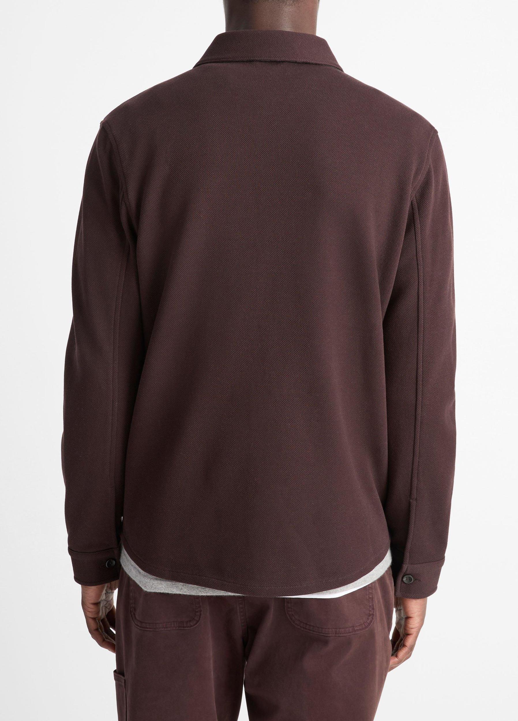 Double-Knit Cotton-Blend Piqué Shirt Jacket Product Image