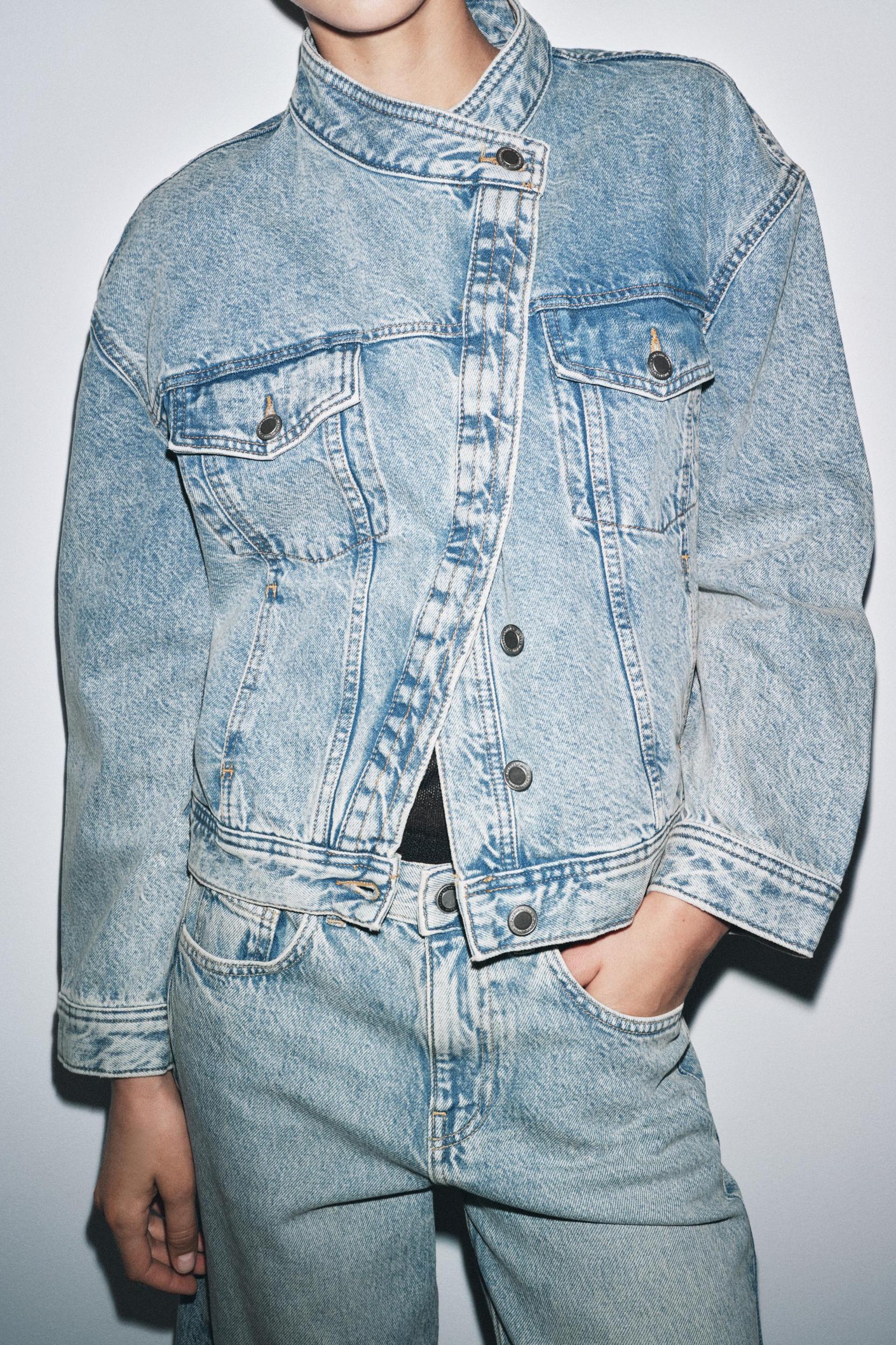 ZW COLLECTION CROSSOVER DENIM JACKET Product Image
