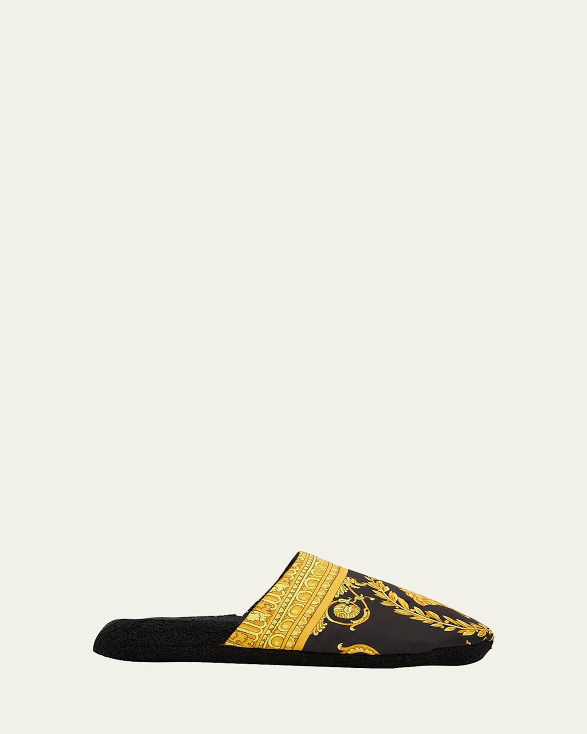 Men's Barocco-Print Mule Slippers Product Image