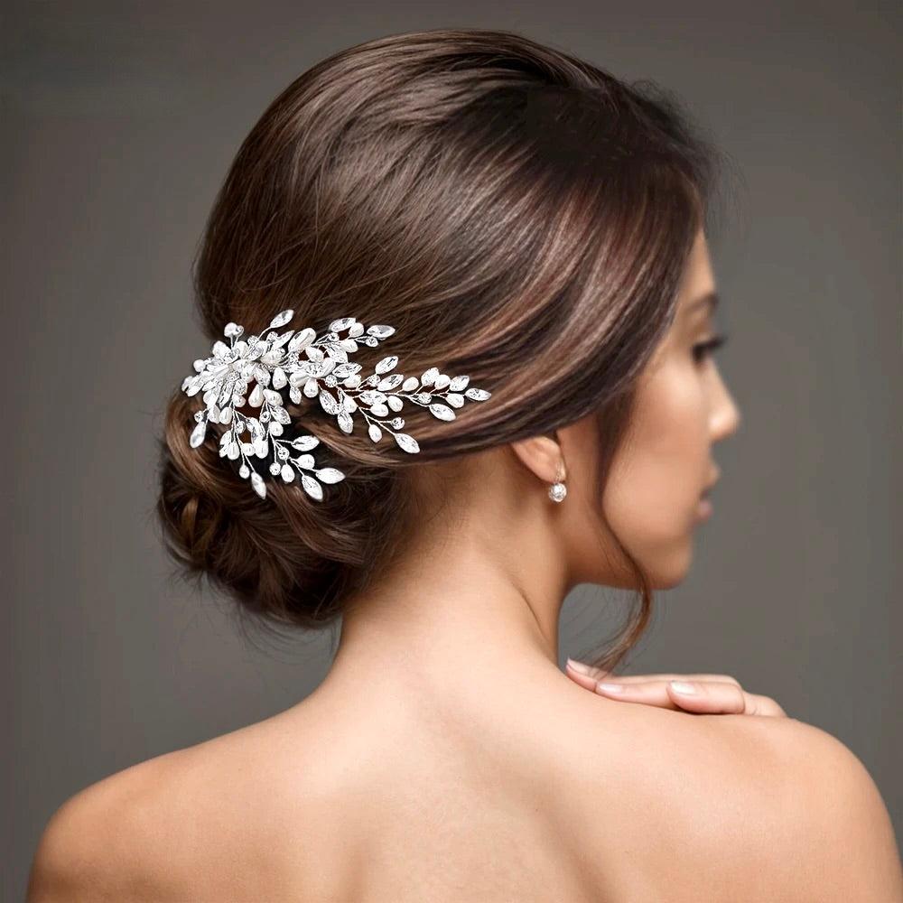 "Amandalee" - Pearl and Crystal Bridal Hair Comb Product Image