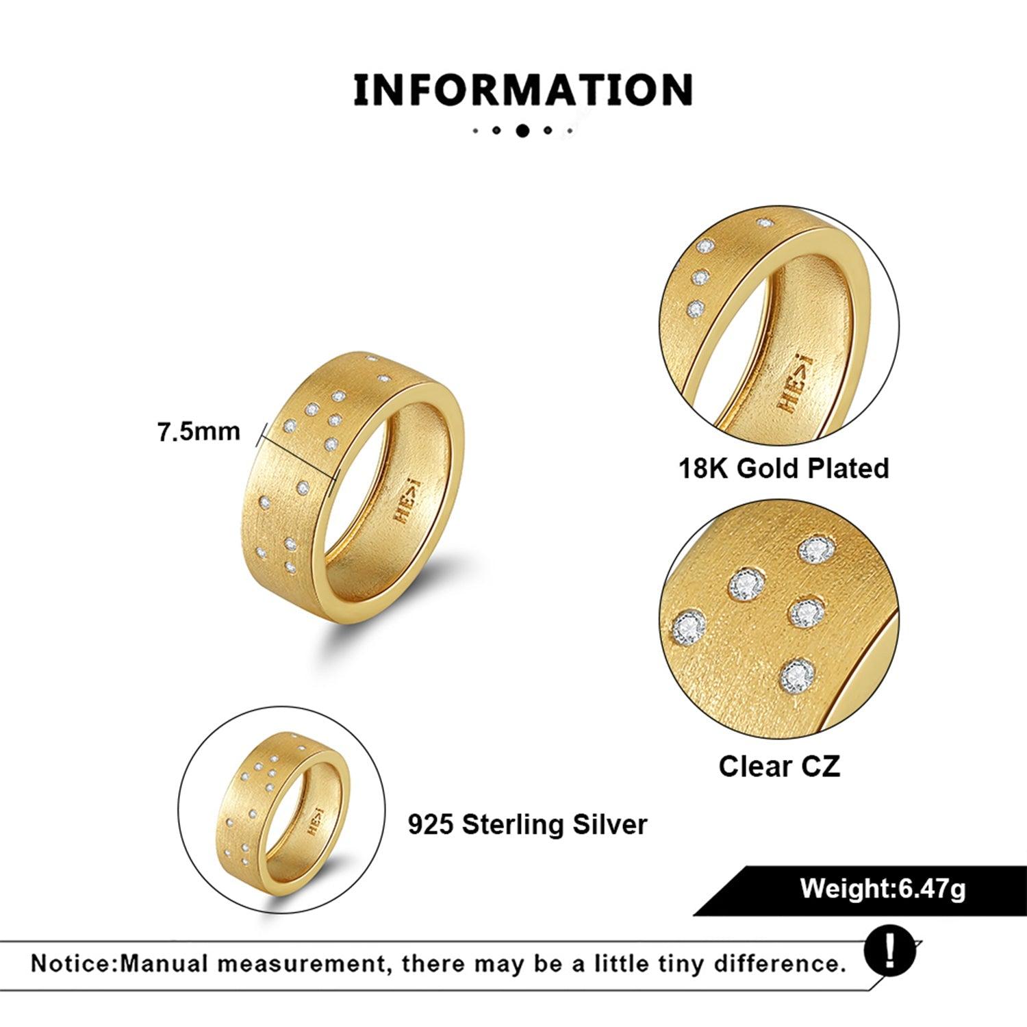 Touchstone HE>i Band Ring Brushed Gold Product Image
