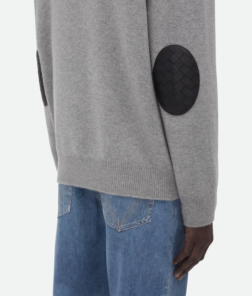 Men's Cashmere Cardigan in Light grey melange Product Image