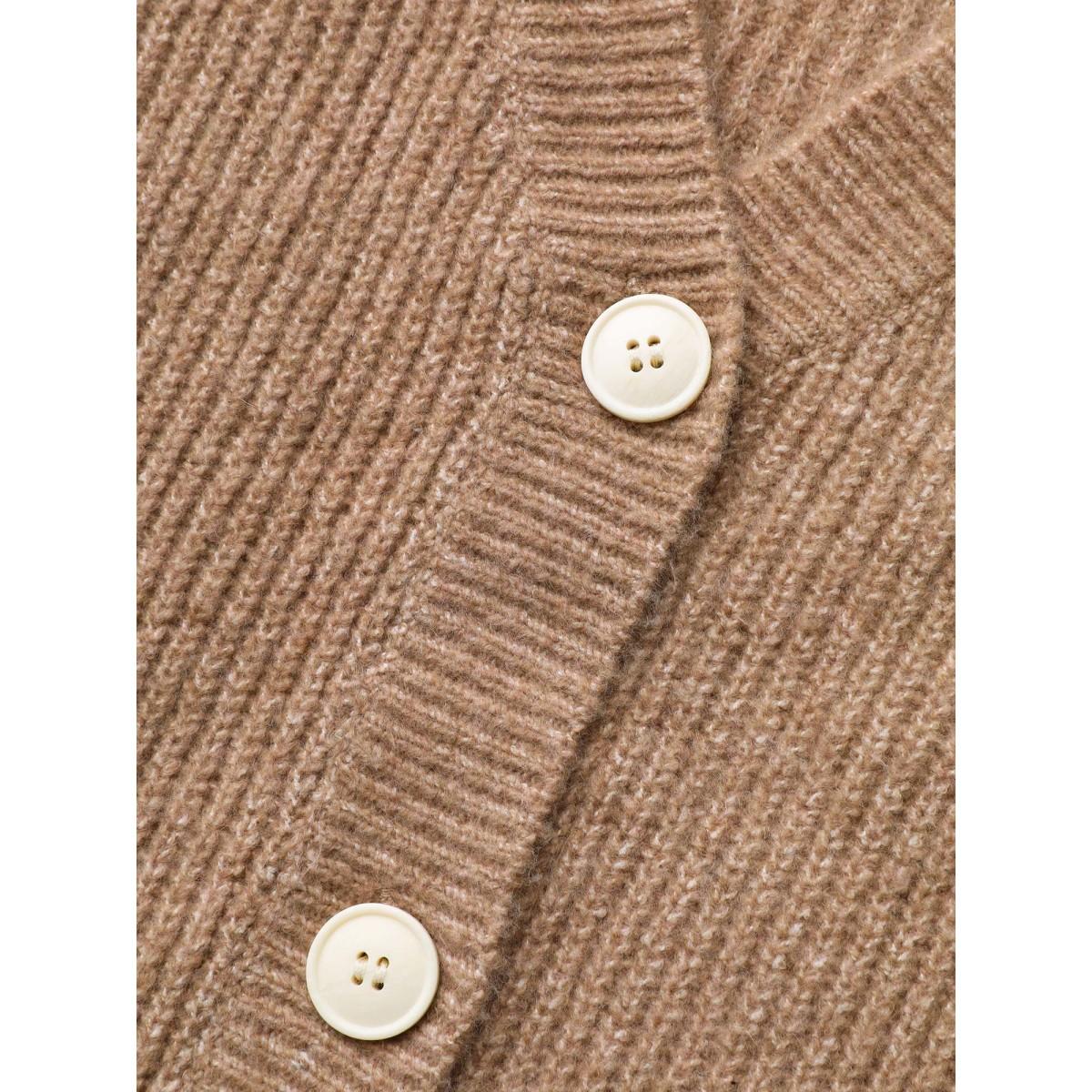 Plus Size Air Cozy Cable Knit Cardigan Wheat Women Casual Loose Long Sleeve Everyday Cardigans BloomChic 10/M Product Image