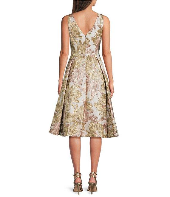 Alex Evenings Floral Jacquard A-Line Midi Dress Product Image